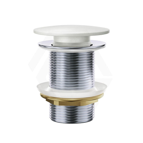 Fienza Cast Stone Cap Pop-Up Waste 32mm NO Overflow Matte White