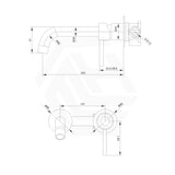 Aquaperla Round Bath/Basin Wall Mixer With Spout Set Available in Various Colors