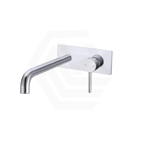 Norico Pentro Round Solid Brass Bath/Basin Wall Mixer with Spout Rectangle Plate Variant Colour Available
