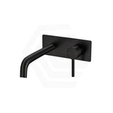 Norico Pentro Round Solid Brass Bath/Basin Wall Mixer with Spout Rectangle Plate Variant Colour Available