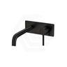 Norico Pentro Round Solid Brass Bath/Basin Wall Mixer with Spout Rectangle Plate Variant Colour Available