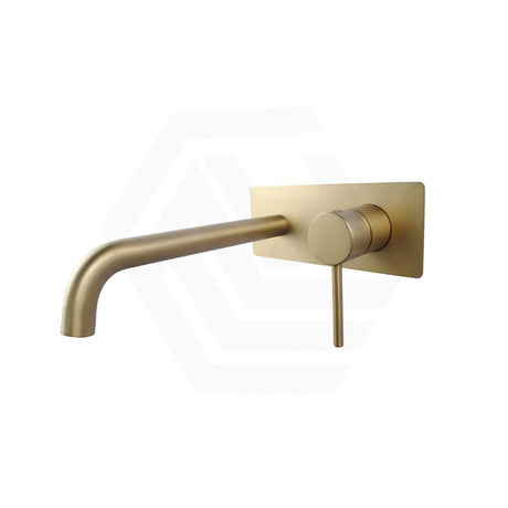 Norico Pentro Round Solid Brass Bath/Basin Wall Mixer with Spout Rectangle Plate Variant Colour Available