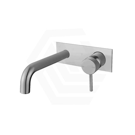 Norico Pentro Round Solid Brass Bath/Basin Wall Mixer with Spout Rectangle Plate Variant Colour Available