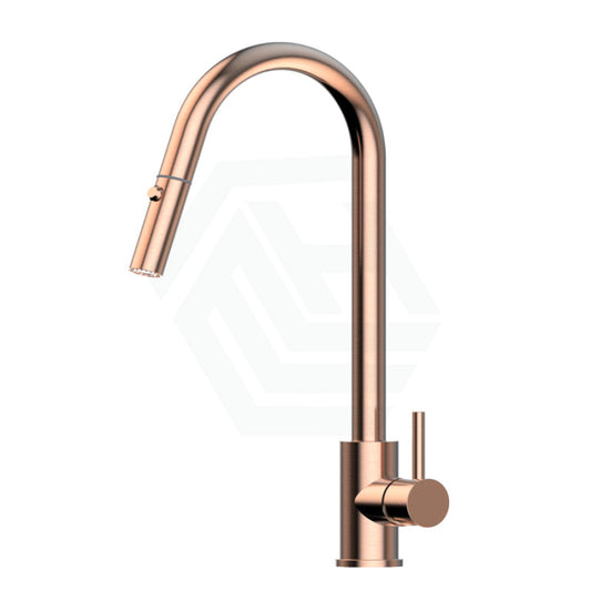 Xacta Xpressfit 304 Stainless Steel Rose Gold Retractable Kitchen Mixer Swivel And Pull Out Sink