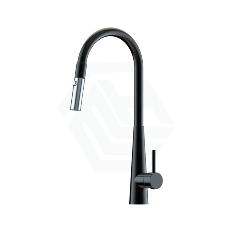 Xcel Xpressfit Black & Bling Stainless Steel Retractable Dual Spray Swivel Pull Out Mixer Tap Sink