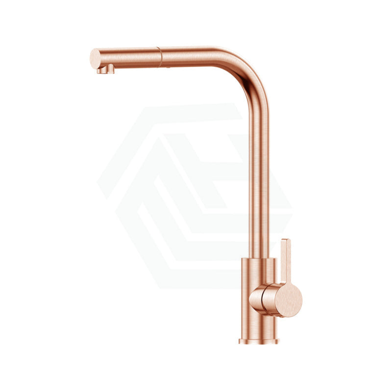 Xclaimer Xpressfit Rose Gold Stainless Steel Straight Neck Retractable Mini Pull Out Mixer Sink