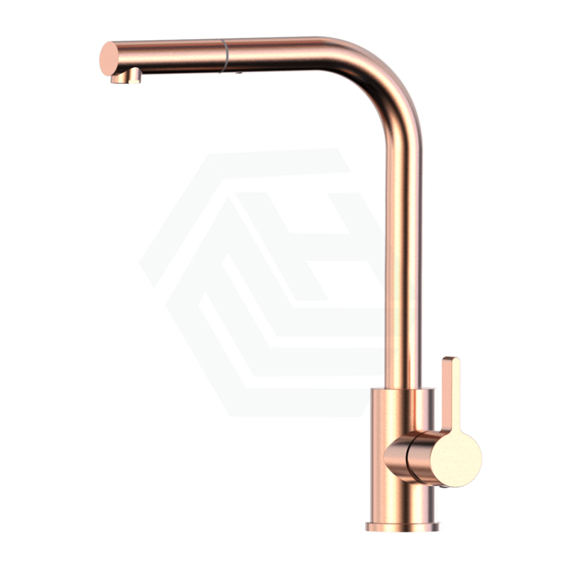 Xclaimer Xpressfit Rose Gold Stainless Steel Straight Neck Retractable Mini Pull Out Mixer Sink