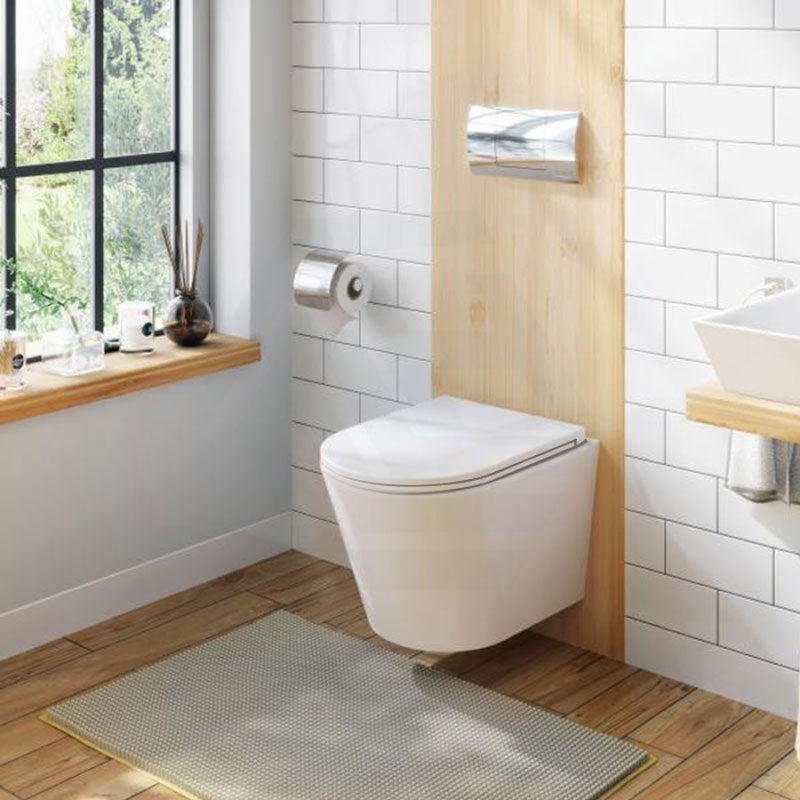 Zara Rimless Wall Hung Toilet Pan With Vortex Flushing Technology For Bathroom Wall-Hung