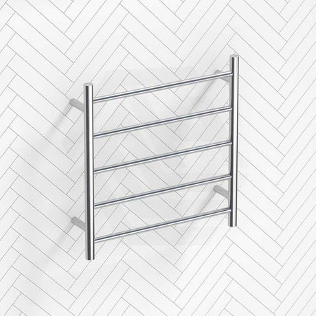620X600X120Mm Round Chrome Electric Heated Towel Rack 6 Bars Stainless Steel Rails