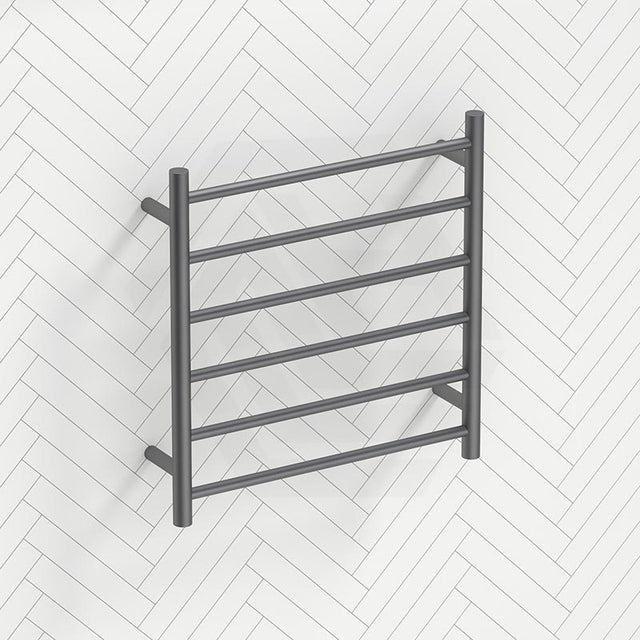 620X600X120Mm Round Chrome Electric Heated Towel Rack 6 Bars Stainless Steel Rails
