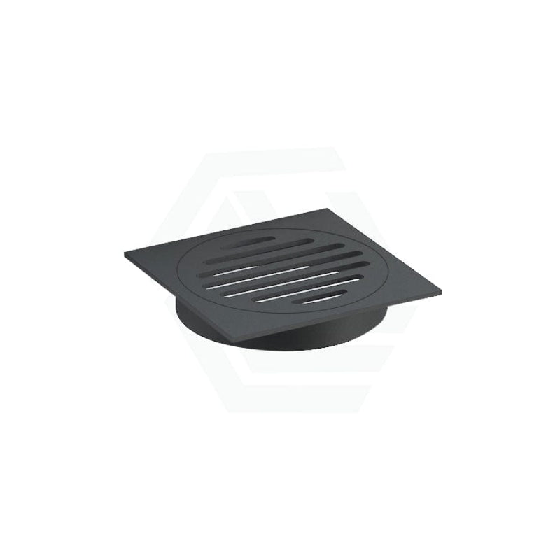 110X110Mm Square Black Brass Floor Waste Outlet 100Mm Drain