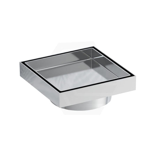 120X120X34Mm Chrome Floor Waste Drain With Tile Insert And Stainless Steel For Bathroom