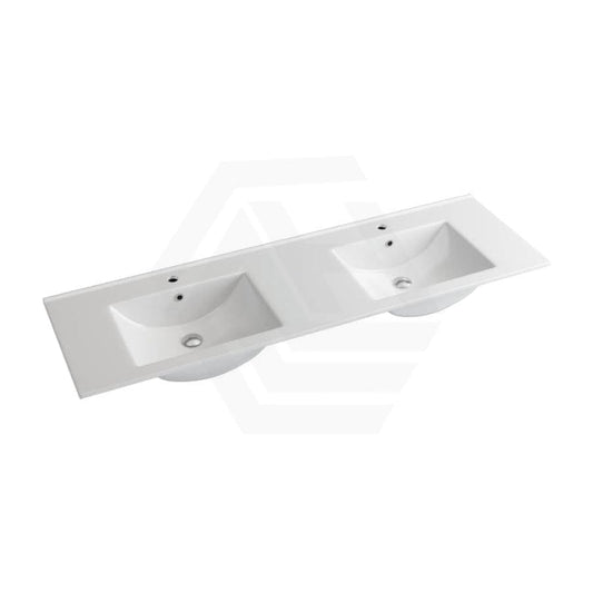 1510X465X175Mm Ceramic Top For Bathroom Vanity Double Bowls Gloss White Tops