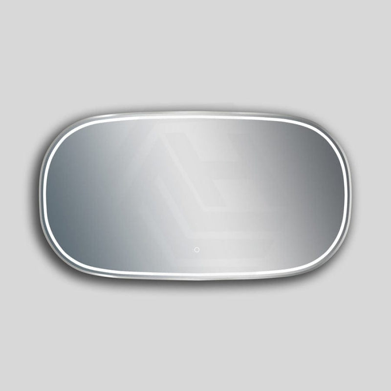 650/1200/1600Mm Led Mirror Silver Framed Oval Front Light 1200X650Mm